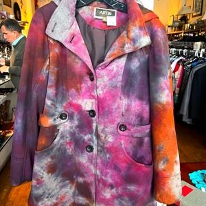 Hand Tie Dyed Medium Women's Coat